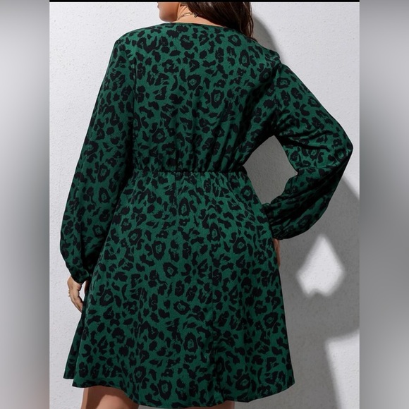 SHEIN green leopard dress size 4X - Picture 4 of 5